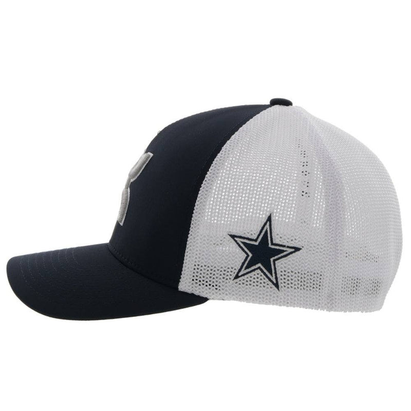 "Hooey Dallas" Flexfit Hat Blue/White w/ Grey & White Hooey Logo