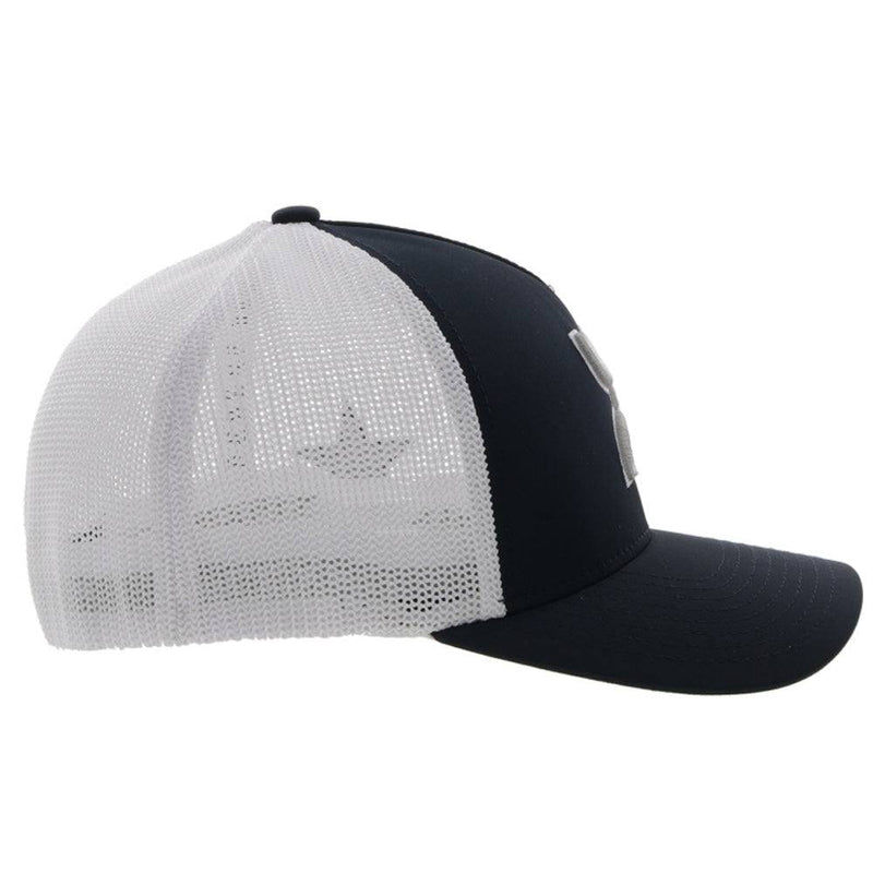"Hooey Dallas" Flexfit Hat Blue/White w/ Grey & White Hooey Logo