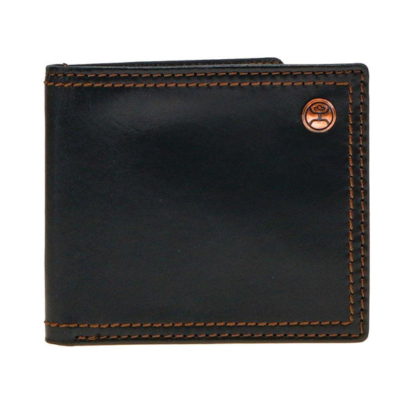 "Hooey Classic"  Smooth Black Bifold Wallet