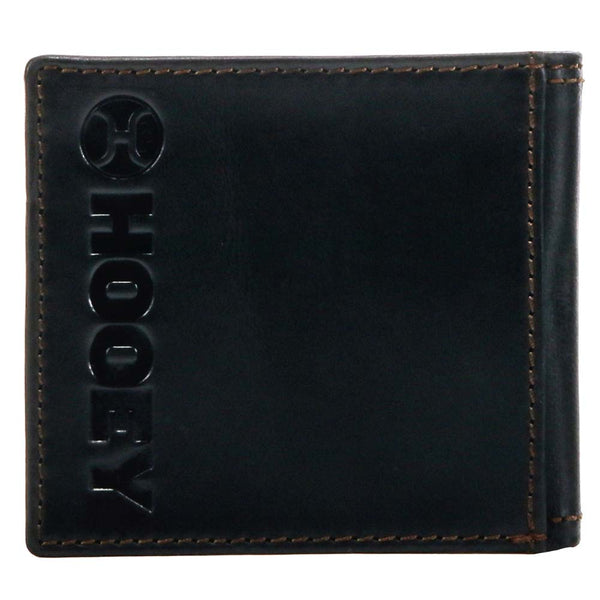 "Hooey Classic"  Smooth Black Bifold Wallet