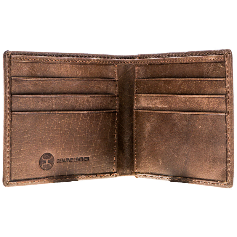 "Hooey Classic" Smooth Brown Bifold Wallet