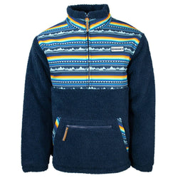 "Hooey Sherpa Pullover" Blue w/Stripe Pattern
