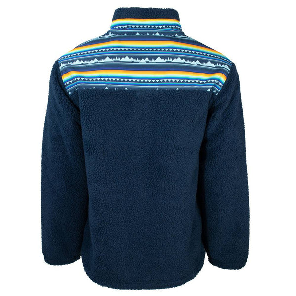 "Hooey Sherpa Pullover" Blue w/Stripe Pattern