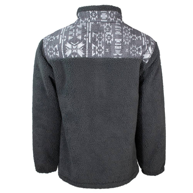 "Hooey Sherpa Pullover" Charcoal/Aztec