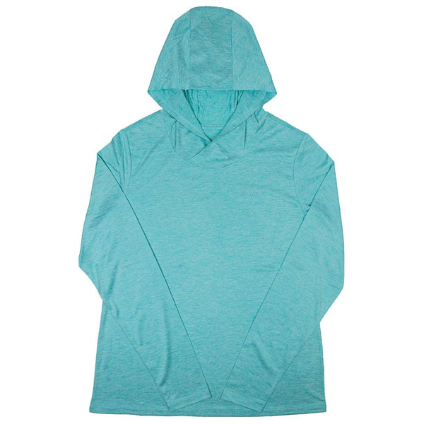 easy breezy heather turquoise hoody