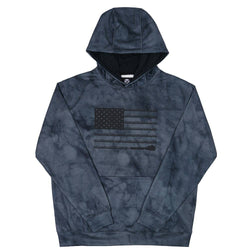 youth liberty roper black marble hoody with black flag and hood lining