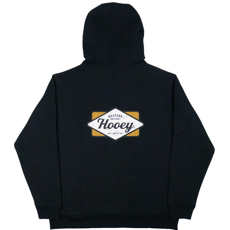 back of the black diamond hoody with gold and grey pattern in lining with diamond logo pattern