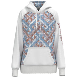 "Chaparral" Hoody Red/Pink/Blue /White Quilted Pattern