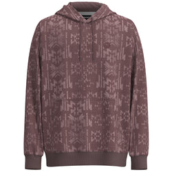 Mesa maroon hoody with lighter maroon shade Aztec pattern
