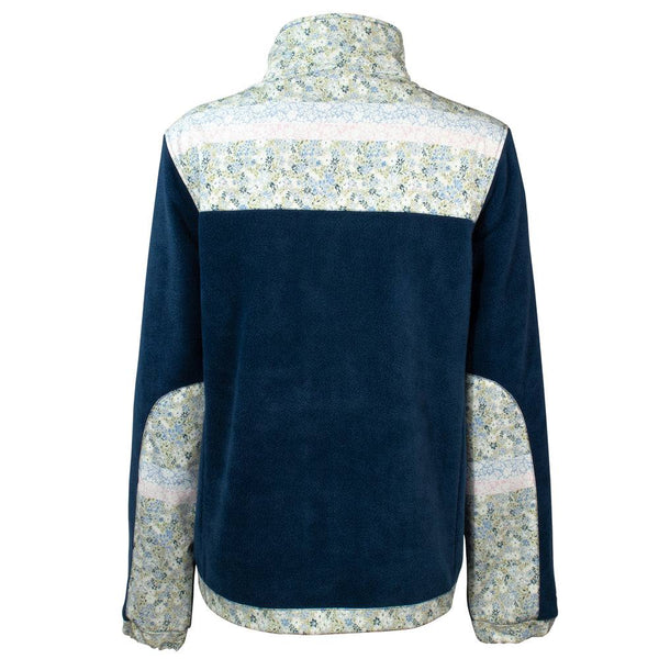 Youth "Girls Tech Fleece Jacket" Blue w/Floral Print