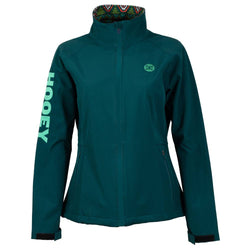 Youth "Girls Soft Shell Jacket" Teal w/Multi Color Pattern Lining