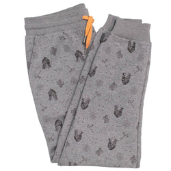Plains joggers in grey with black pattern