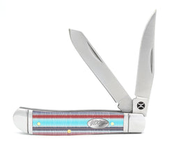 "Cali Stripe Multi Color Trapper" Large Knife