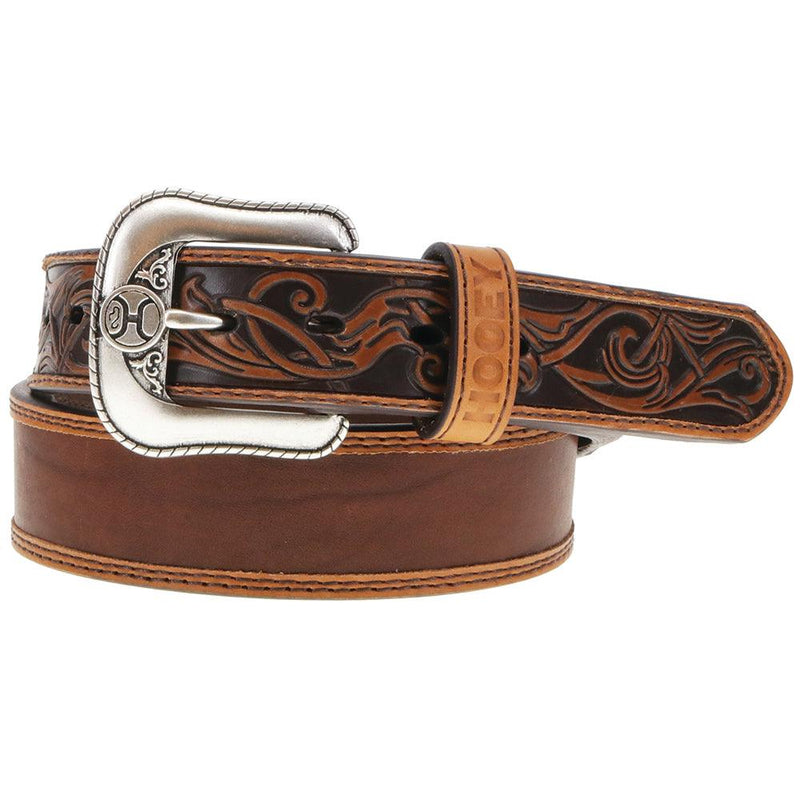 "Ranchero" Classic Hooey Belt Natural / Brown Accent Edge