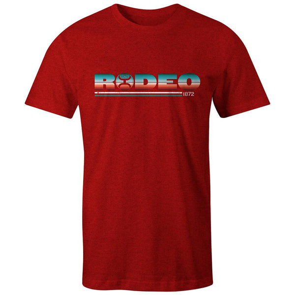 Youth Rodeo red tee with serape logo