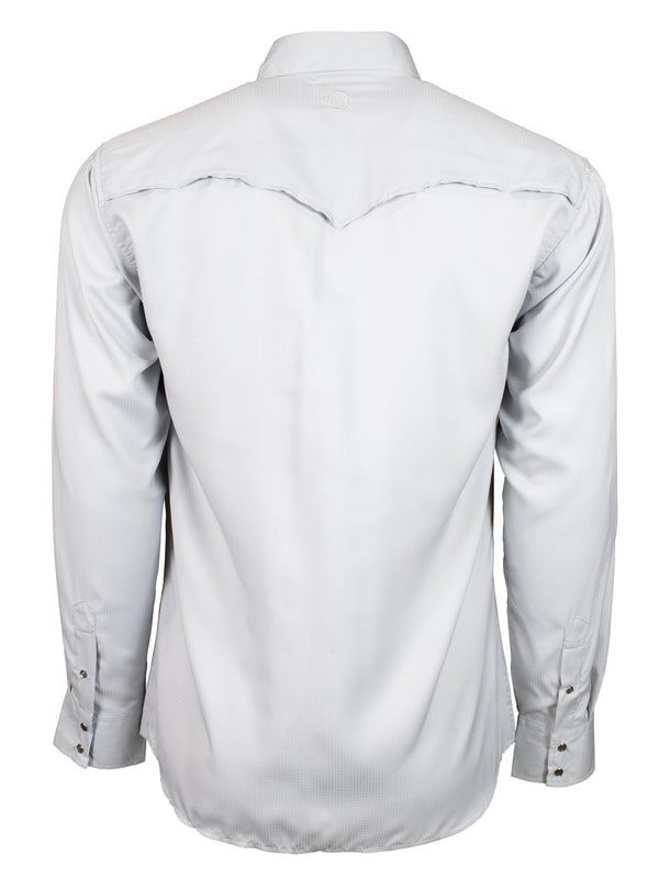 "Sol" Grey Long Sleeve Pearl Snap Shirt