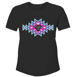 Youth "Rope Like A Girl" Black w/Multi Color Aztec T-shirt
