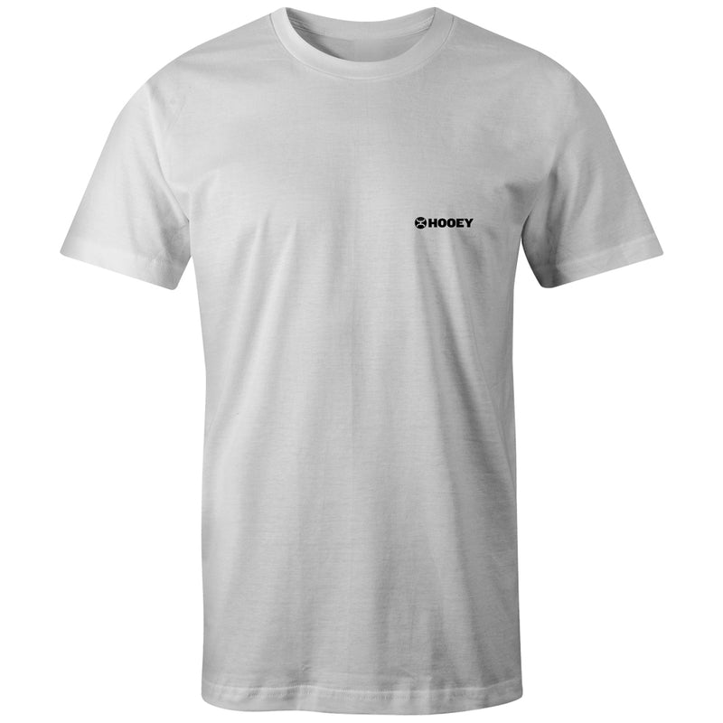front of the howler white tee with black Hooey logo