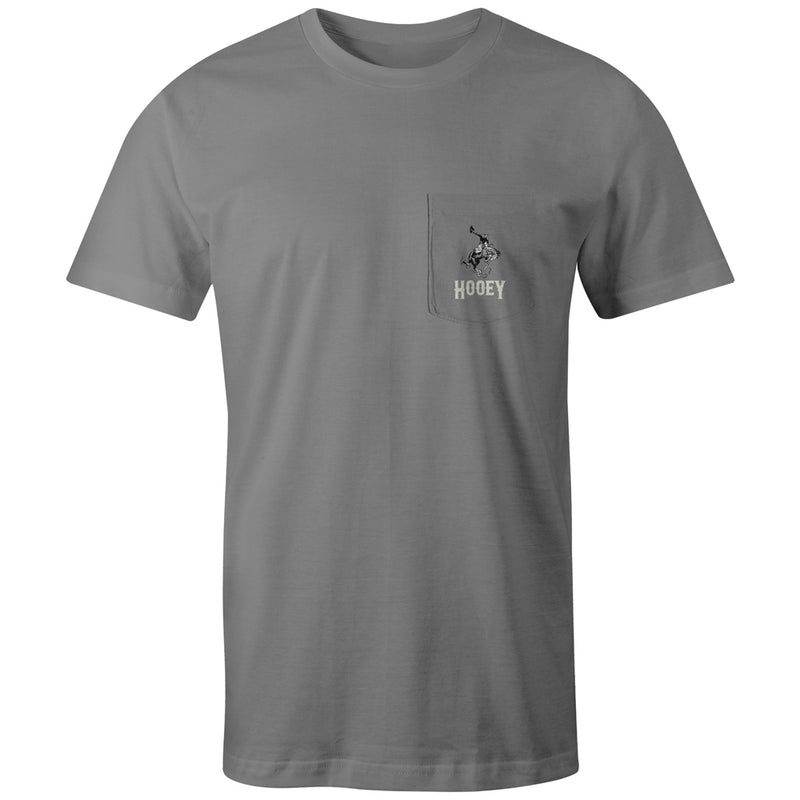 "Cheyenne" Grey w/Turquoise/Grey/White Logo Pocket T-shirt