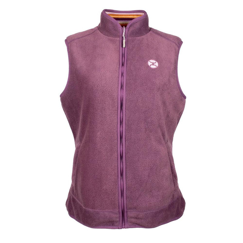 "Hooey Ladies Reversible Fleece Vest" Purple