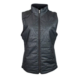 "Hooey Ladies Quilted Vest" Black w/Snake Pattern