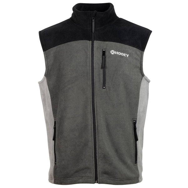 Youth "Hooey Fleece Vest" Charcoal w/ Grey/Black Accents