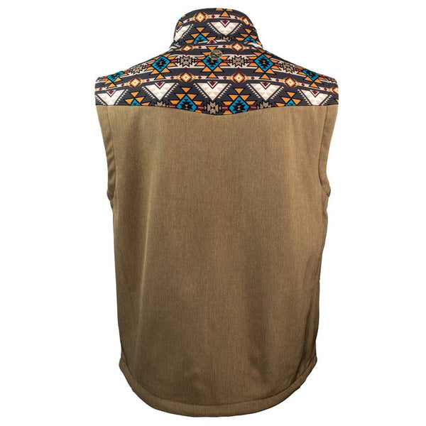 "Hooey Softshell Vest" Tan/Aztec