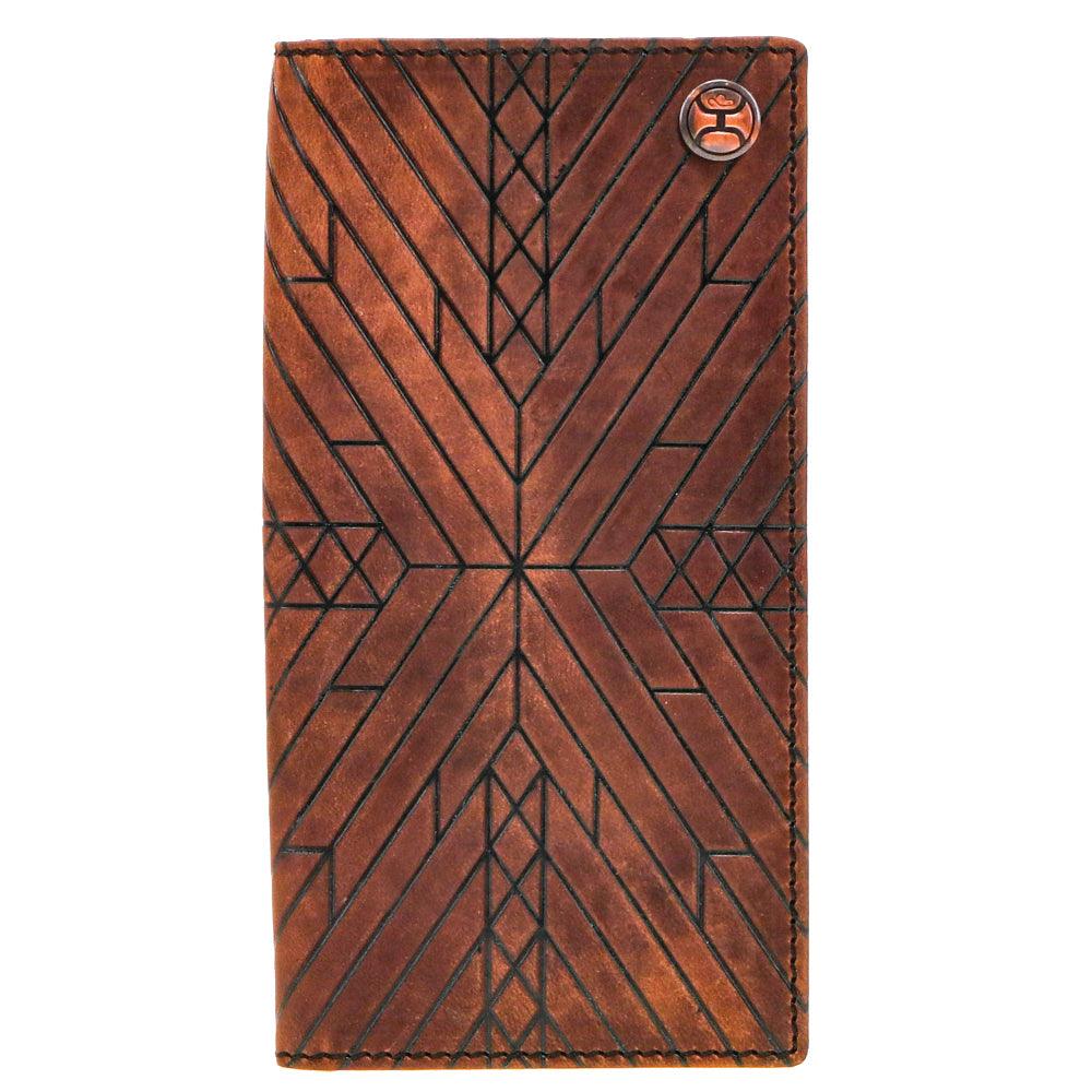 Austin Rodeo wallet in brown with Aztec pattern