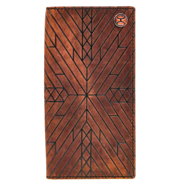 Austin Rodeo wallet in brown with Aztec pattern