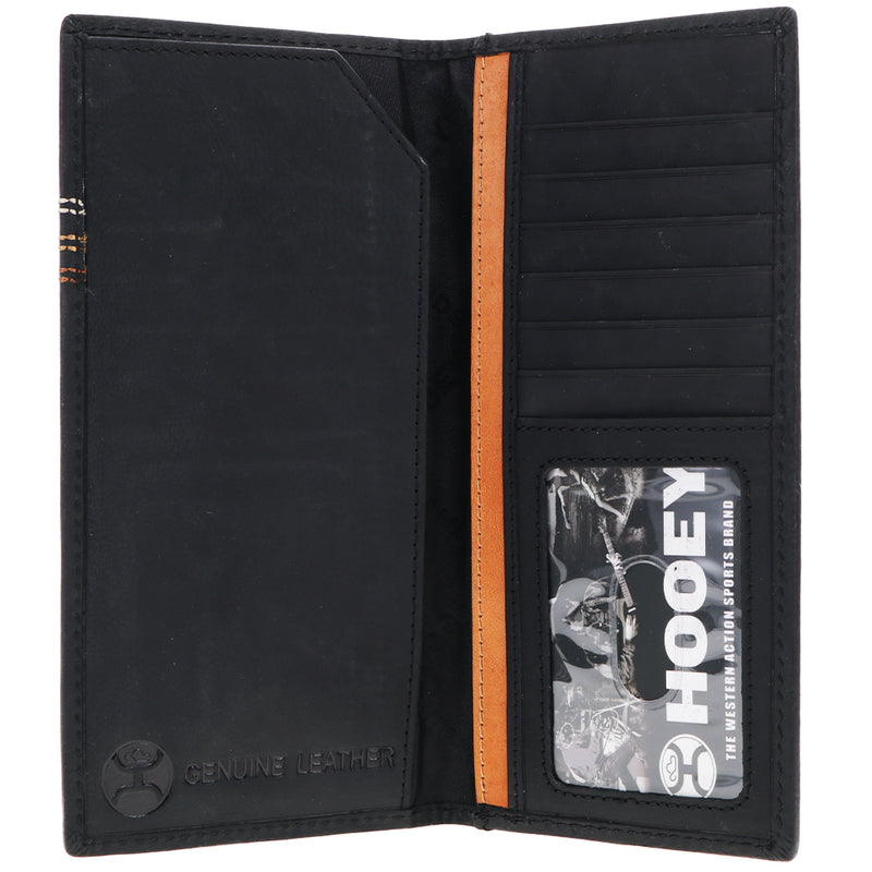 "Ranger" Rodeo Hooey Wallet Embroidered Black Leather