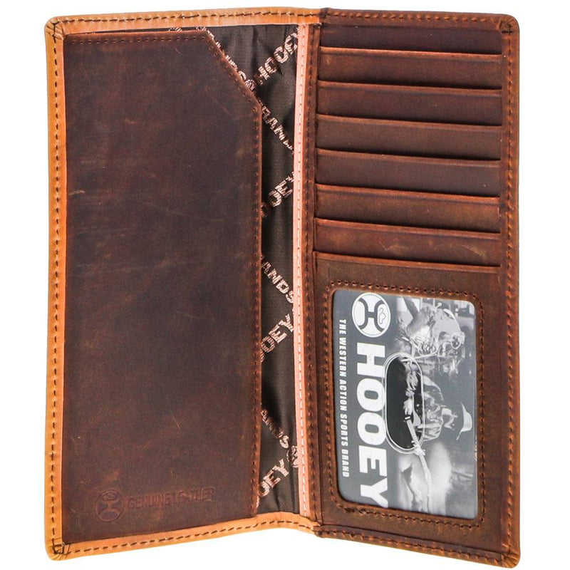 "Phoenix" Rodeo Hooey Wallet Tan/Turquoise Leather