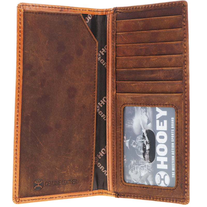 "Phoenix" Rodeo Hooey Wallet Tan/Black Leather