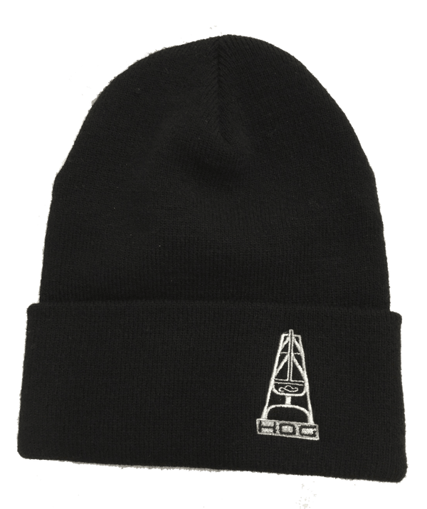 hooey hats, black beanie with hog oil rig logo