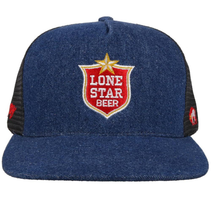 American Made "Lone Star" Denim/Black Trucker Hat