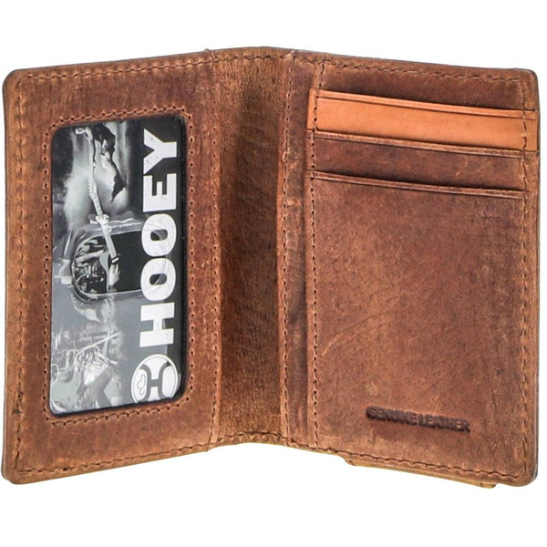 "Punchy Classic" Bifold Money Clip Brown /Tan Leather