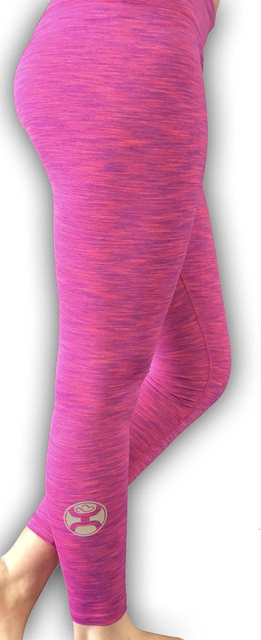 Hooey Yoga Pants Full Length - Fuchsia Space Dye