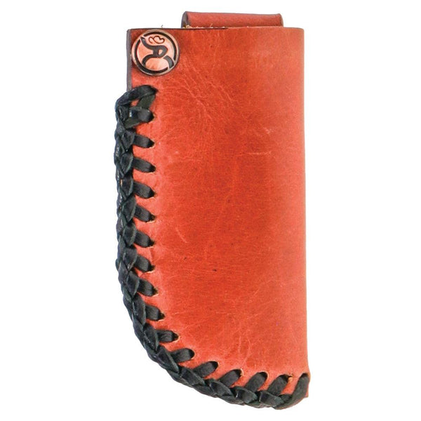 "Roughy Classic laced" Knife Sheath Brown/Black w/Laced Edge