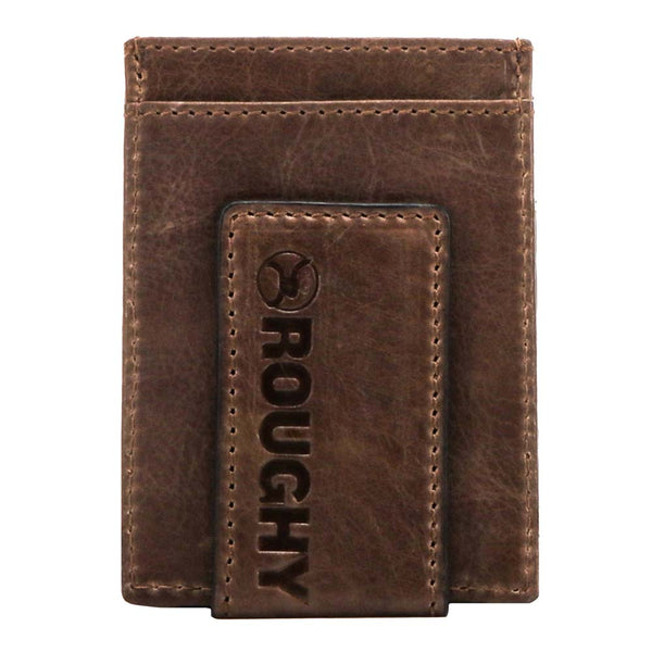 Kamali Roughy 2.0 Money Clip Brown/Red w/Red Leather Accent Pocket