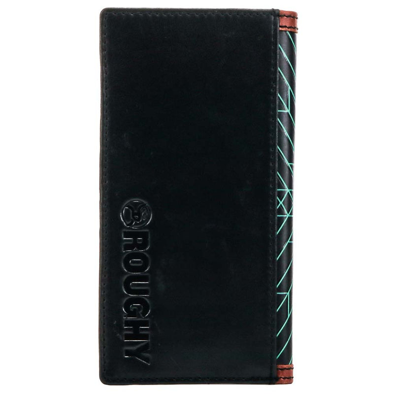 "Neon Moon" Rodeo Roughy Wallet Black/ Brown w/ Turquoise Aztec