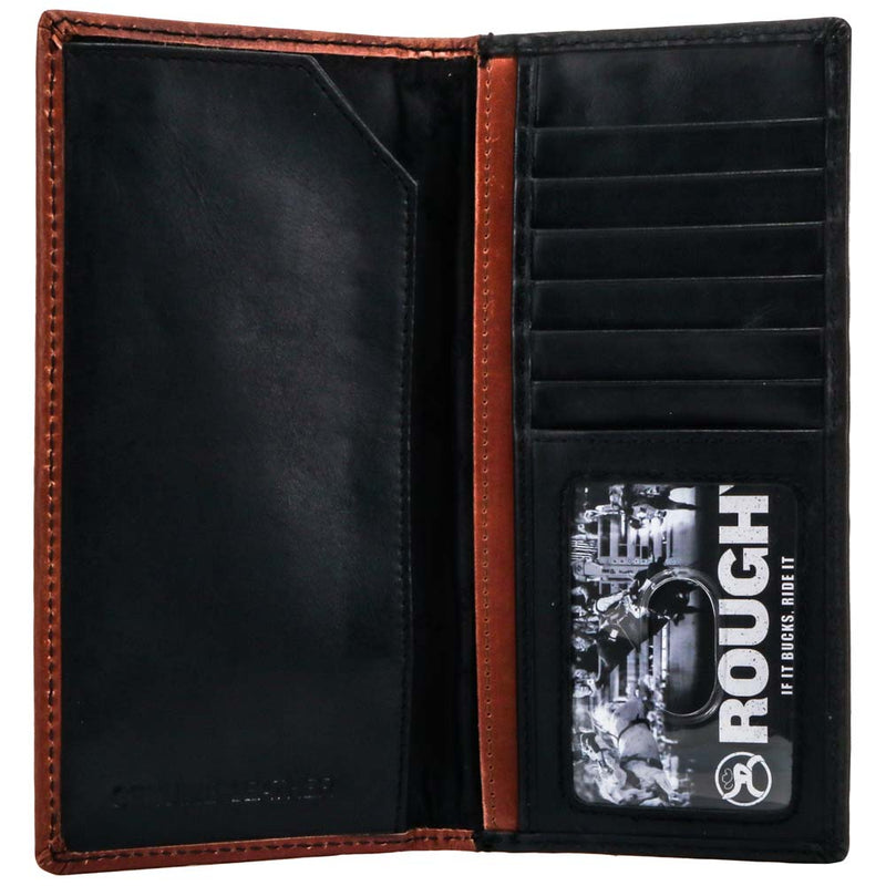 "Neon Moon" Rodeo Roughy Wallet Black/ Brown w/ Turquoise Aztec