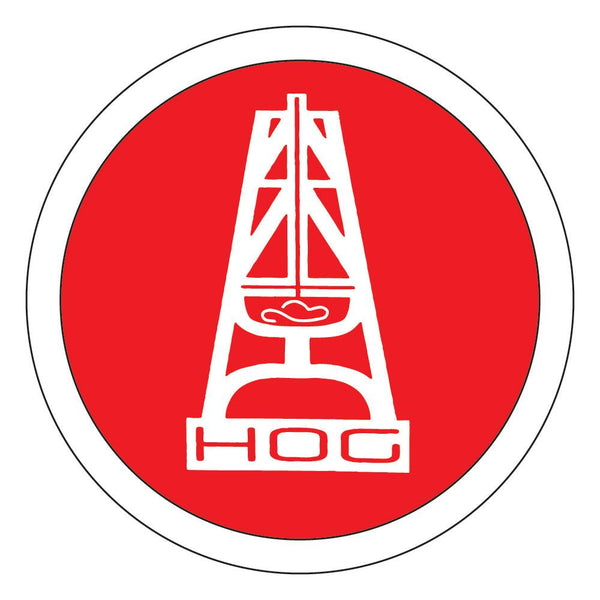 "HOG" Red/White Sticker