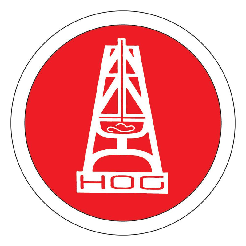 "HOG" Red/White Decal