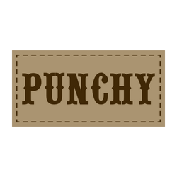 Punchy Black/Tan Decal
