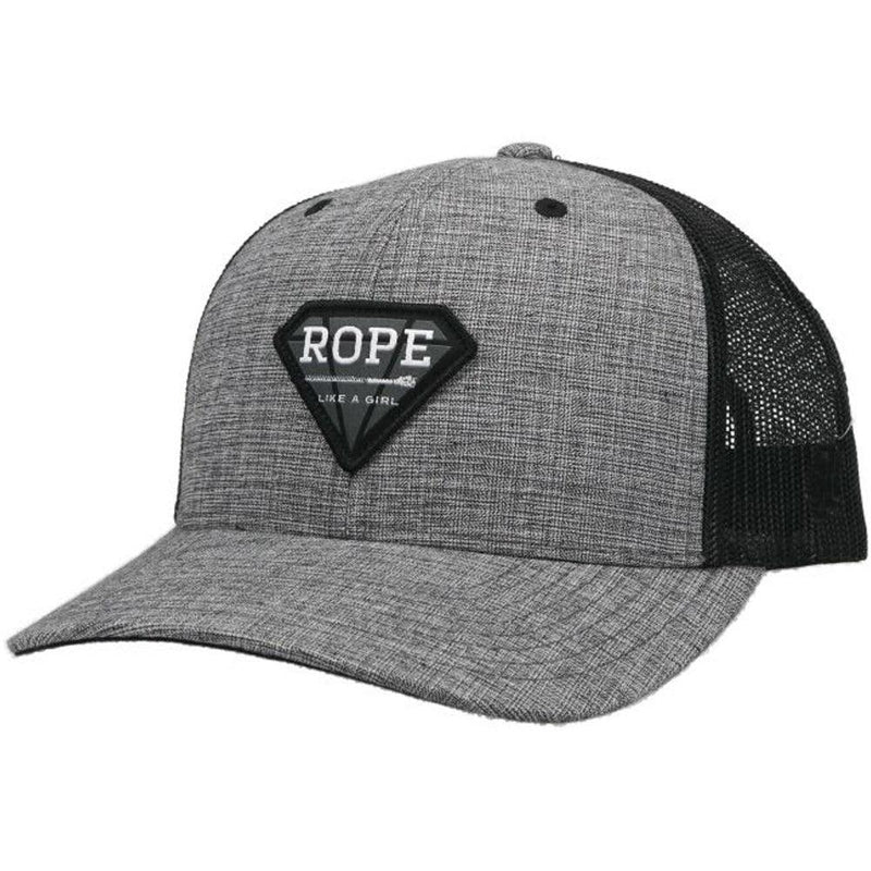 RLAG heather grey and black cap with black and grey RLAG diamond patch