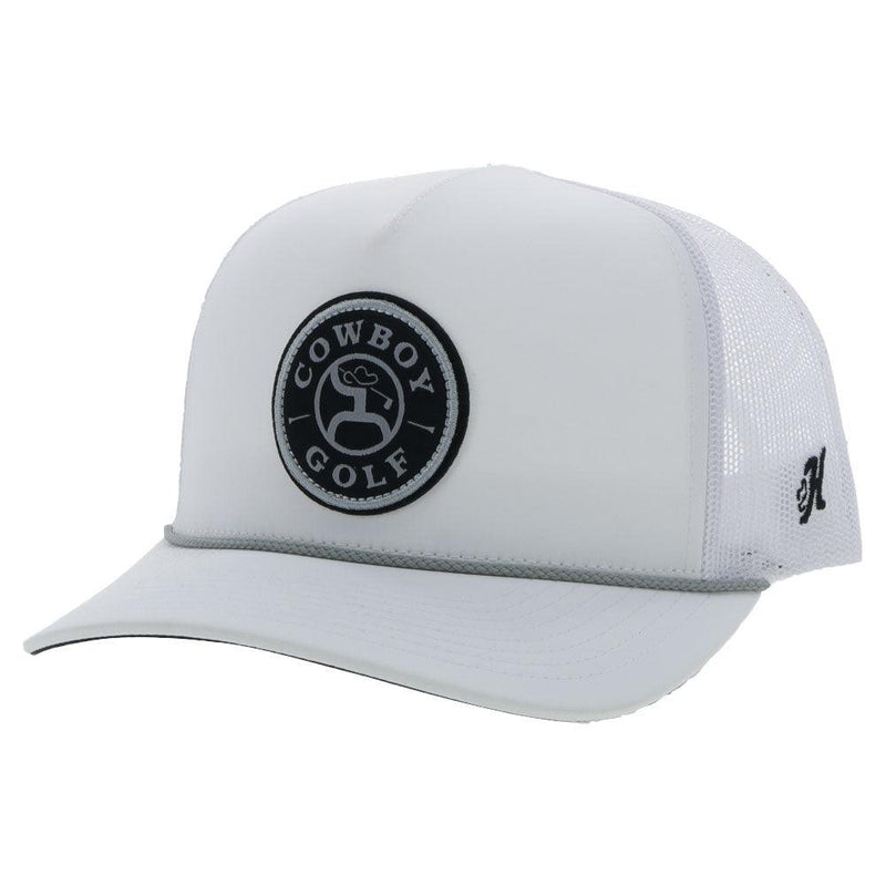 "Cowboy Golf" White Hat w/ Round Patch