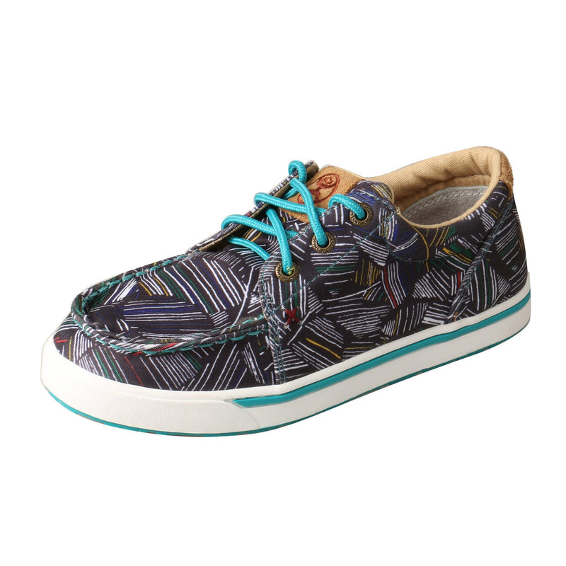 Youth Loper with grey and multi colored pattern