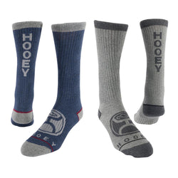 Hooey Athletic Boot 2-Pack Navy/Dark Gray Socks