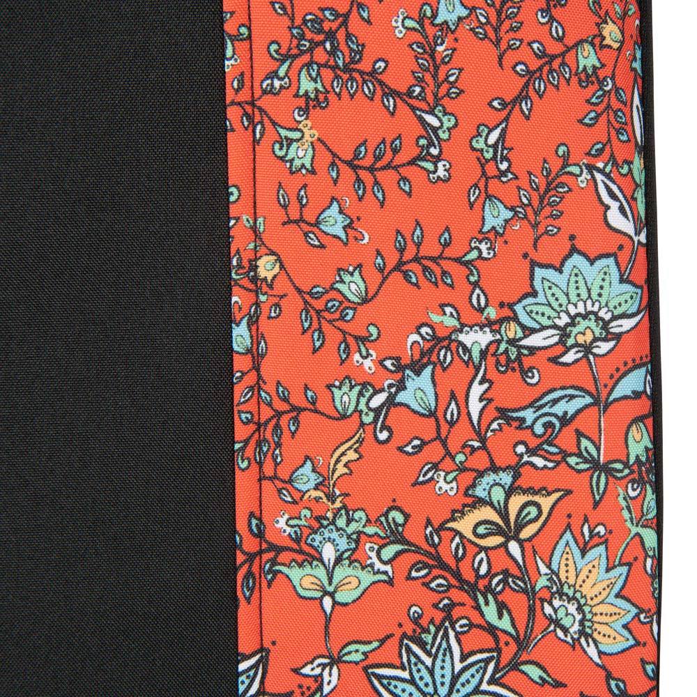 close up of the pattern western floral red hooey seat cover