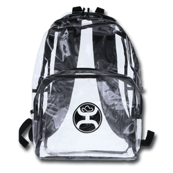 The Nitro clear backpack with black straps and black logo