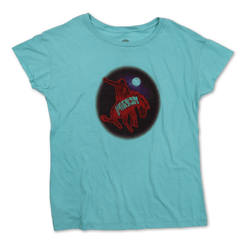Moonlight Rides tee in teal - youth sizes